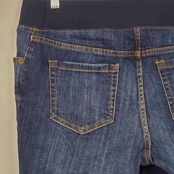 Liz Lange Maternity for Target Maternity Dark Wash Denim Jean Shorts Size M - Picture 6 of 11